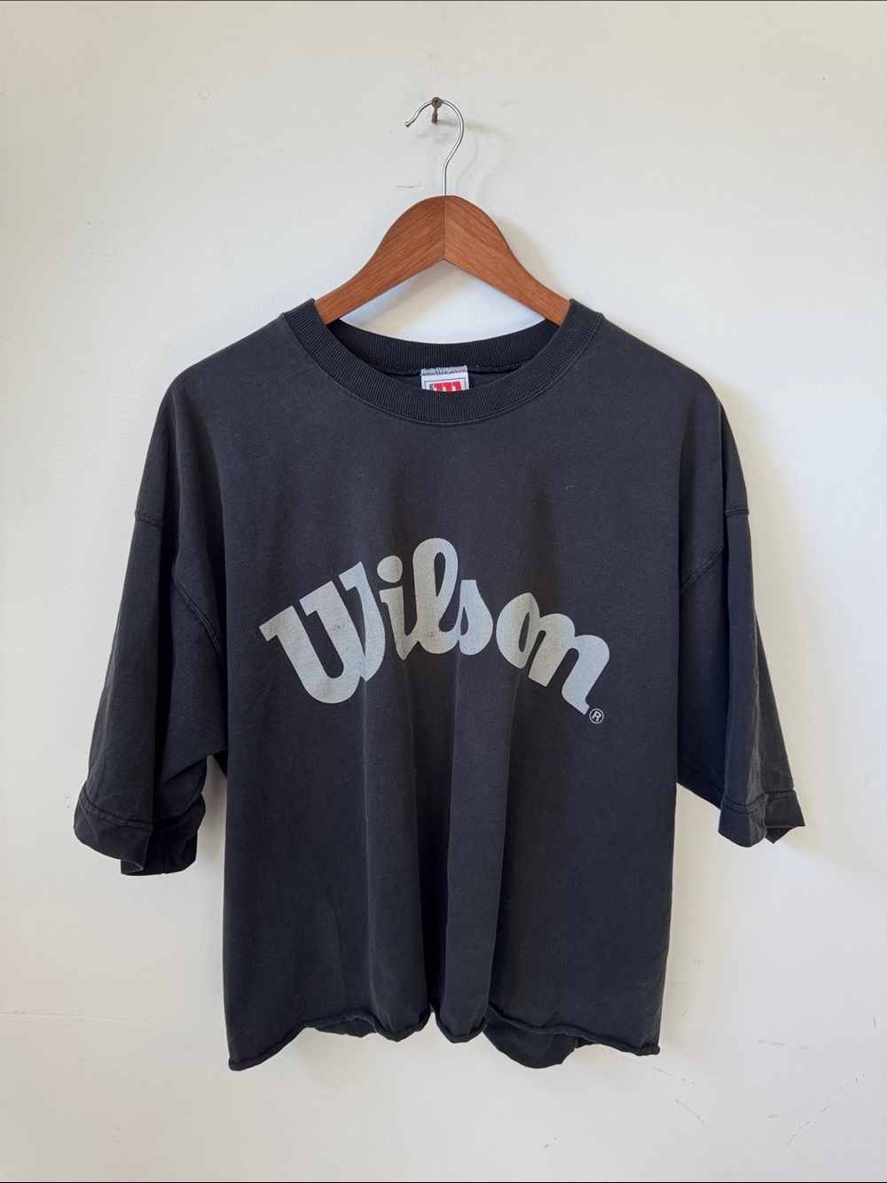 Spell out Wilson Black Short-Sleeve Logo Tee